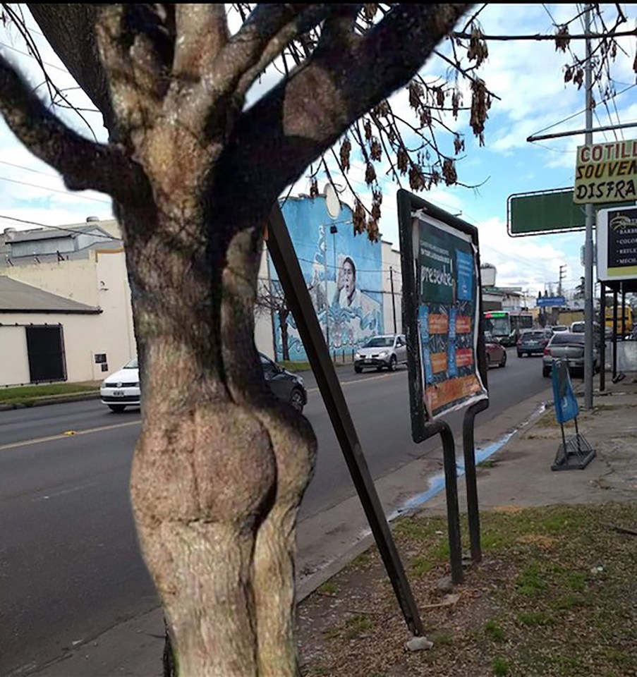 An obvious driving hazard